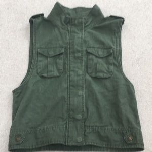 Linen Aeropostale Hunter Green Vest